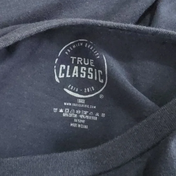 True Classic Men's Navy T-Shirt - Size L - Picture 5 of 5